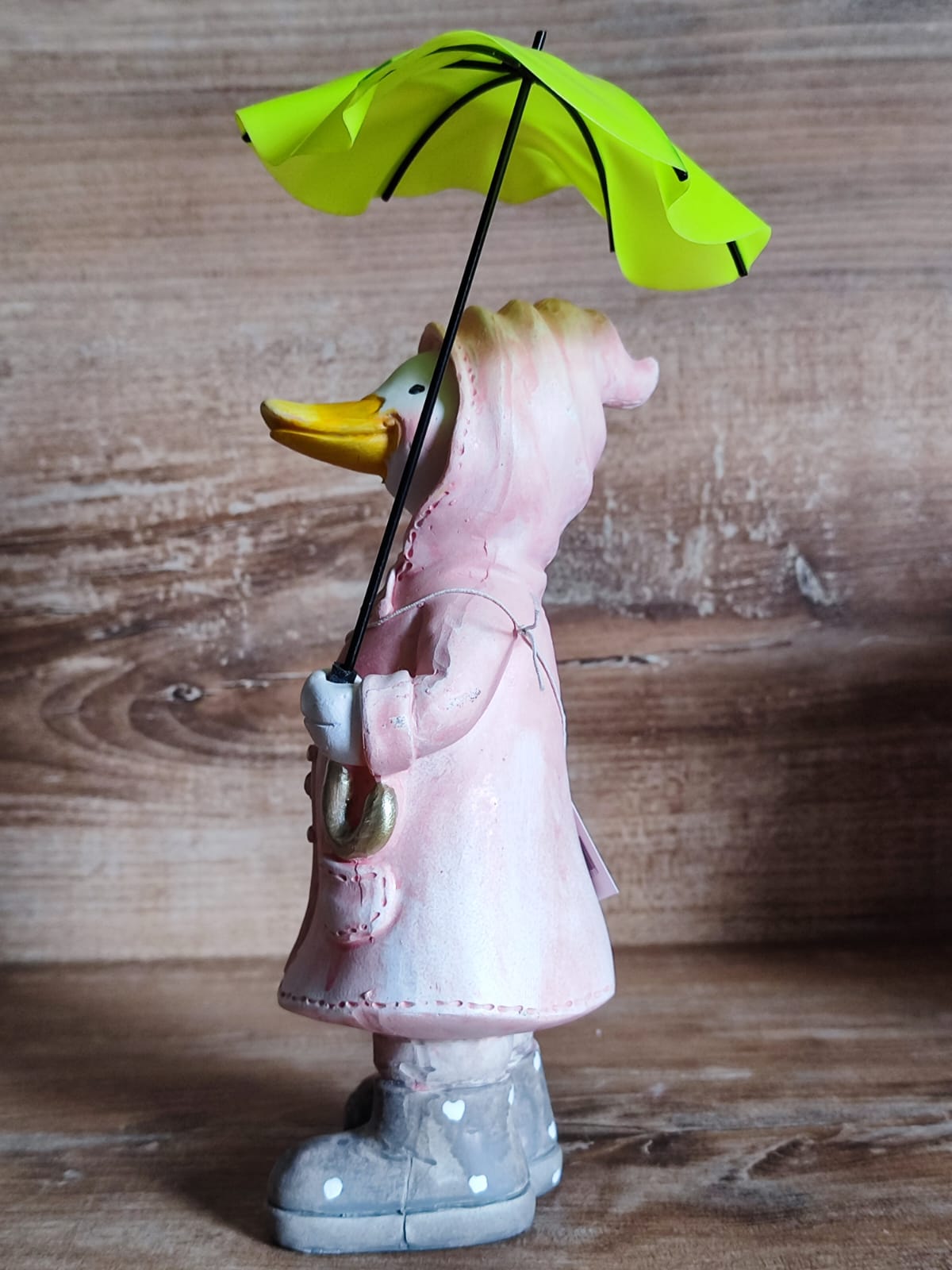 Deko-Ente Anni mit Regenschirm/ Polyresin/ Rosamantel/