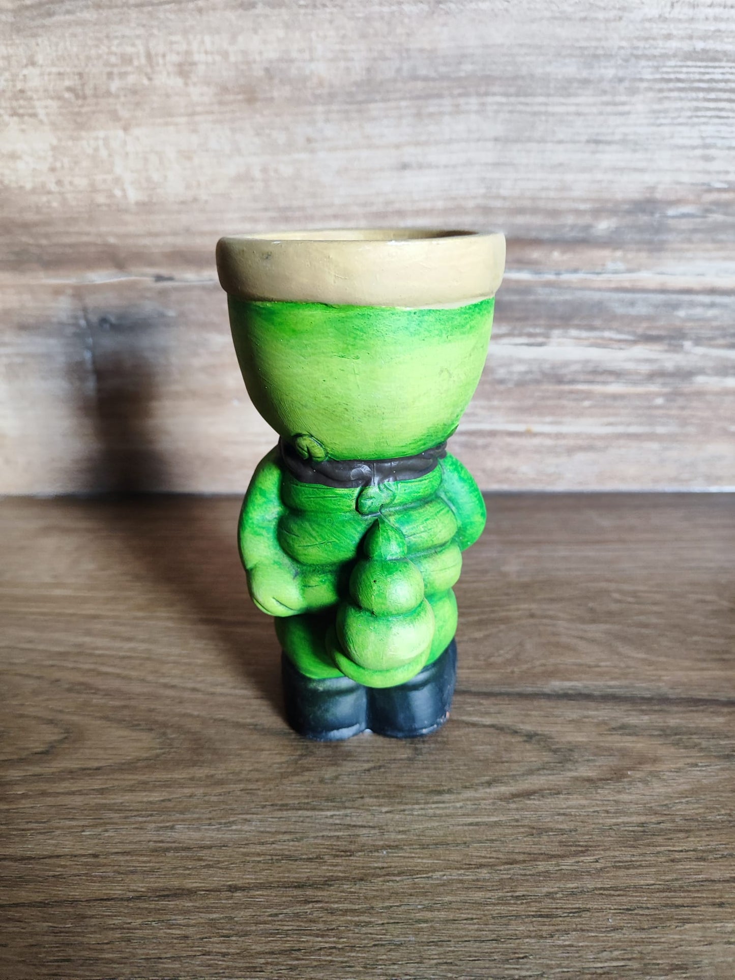 Keramik Pflanztopf Raube/ süßes Gesicht/ rote Nase/ 15,5cm