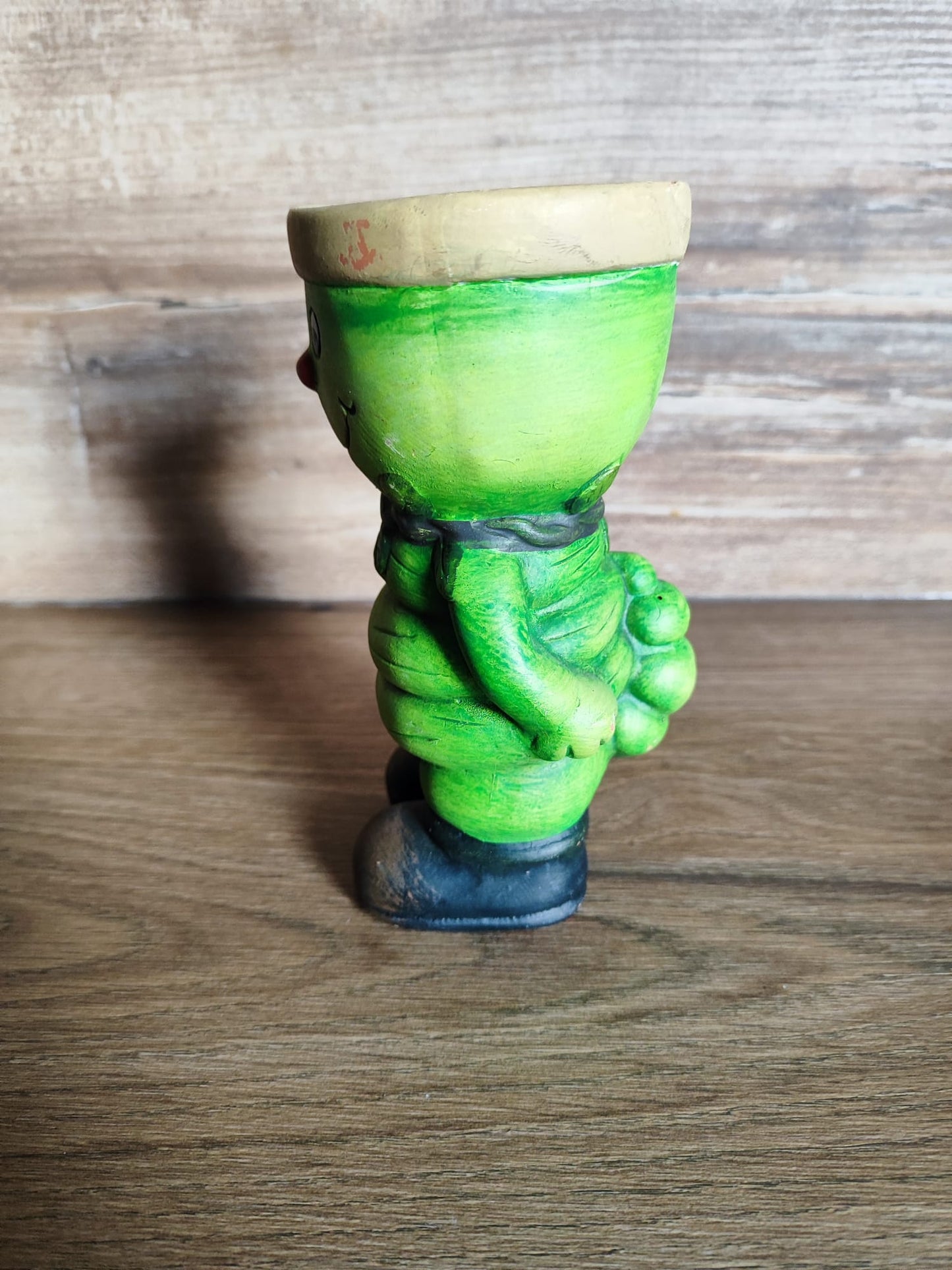 Keramik Pflanztopf Raube/ süßes Gesicht/ rote Nase/ 15,5cm