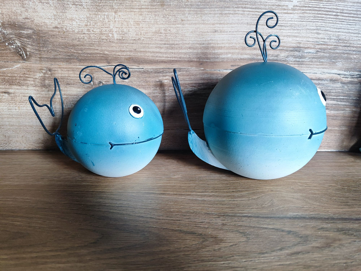 2er Set Metall Fische rund / tolles Design/ Maritim/ vielfältig einsetzbar