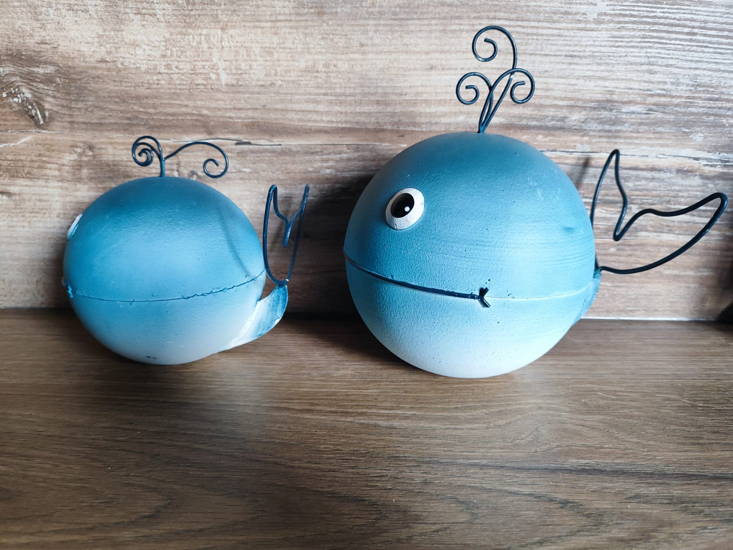 2er Set Metall Fische rund / tolles Design/ Maritim/ vielfältig einsetzbar