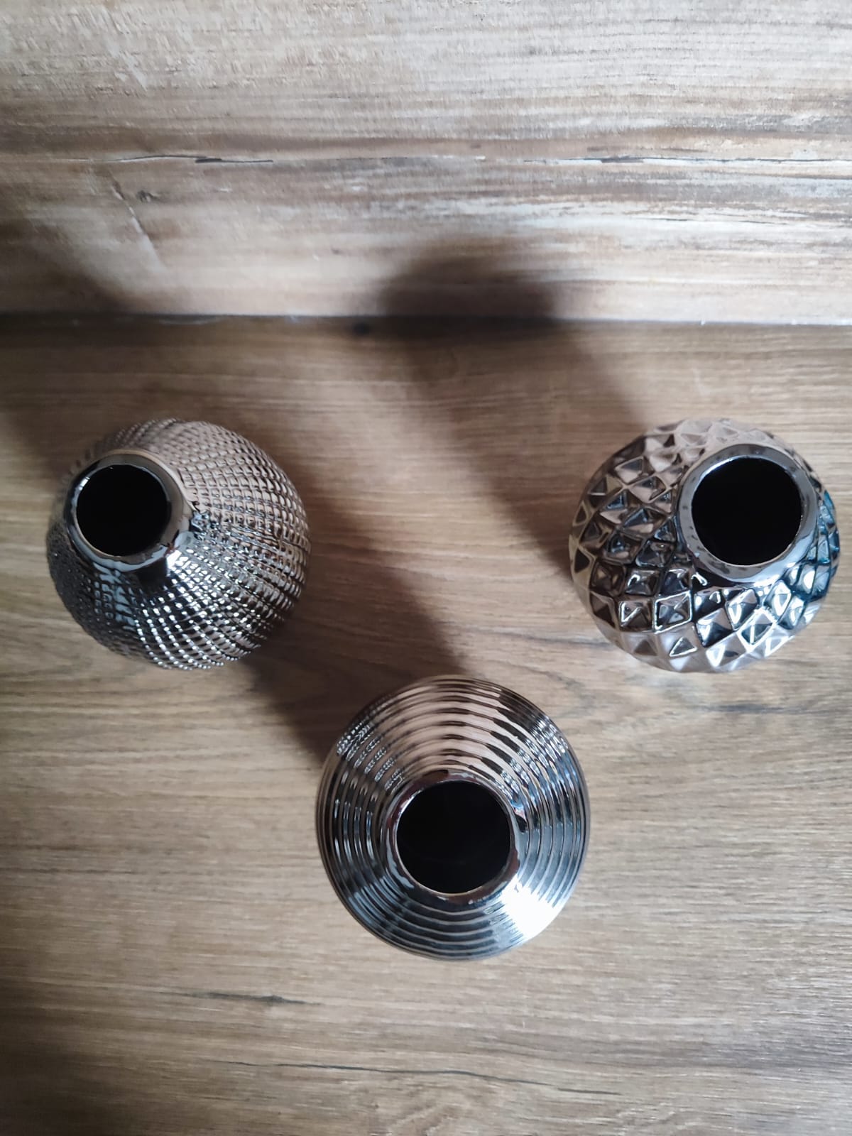 Vasen/3er Set/ Origami/"Skandi"/ Oval/ Boltze/ 13cm