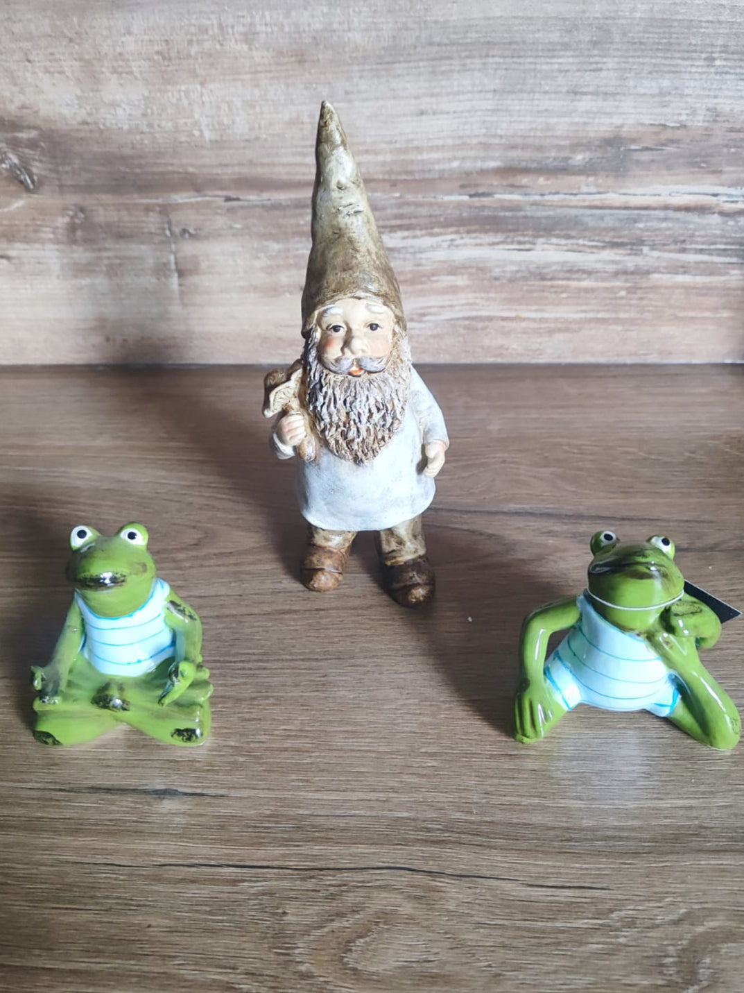 Yoga-Frösche Ilse und Bert/ 3er Set/ Zwerg mit Pilz/ perfekte Dekoration/