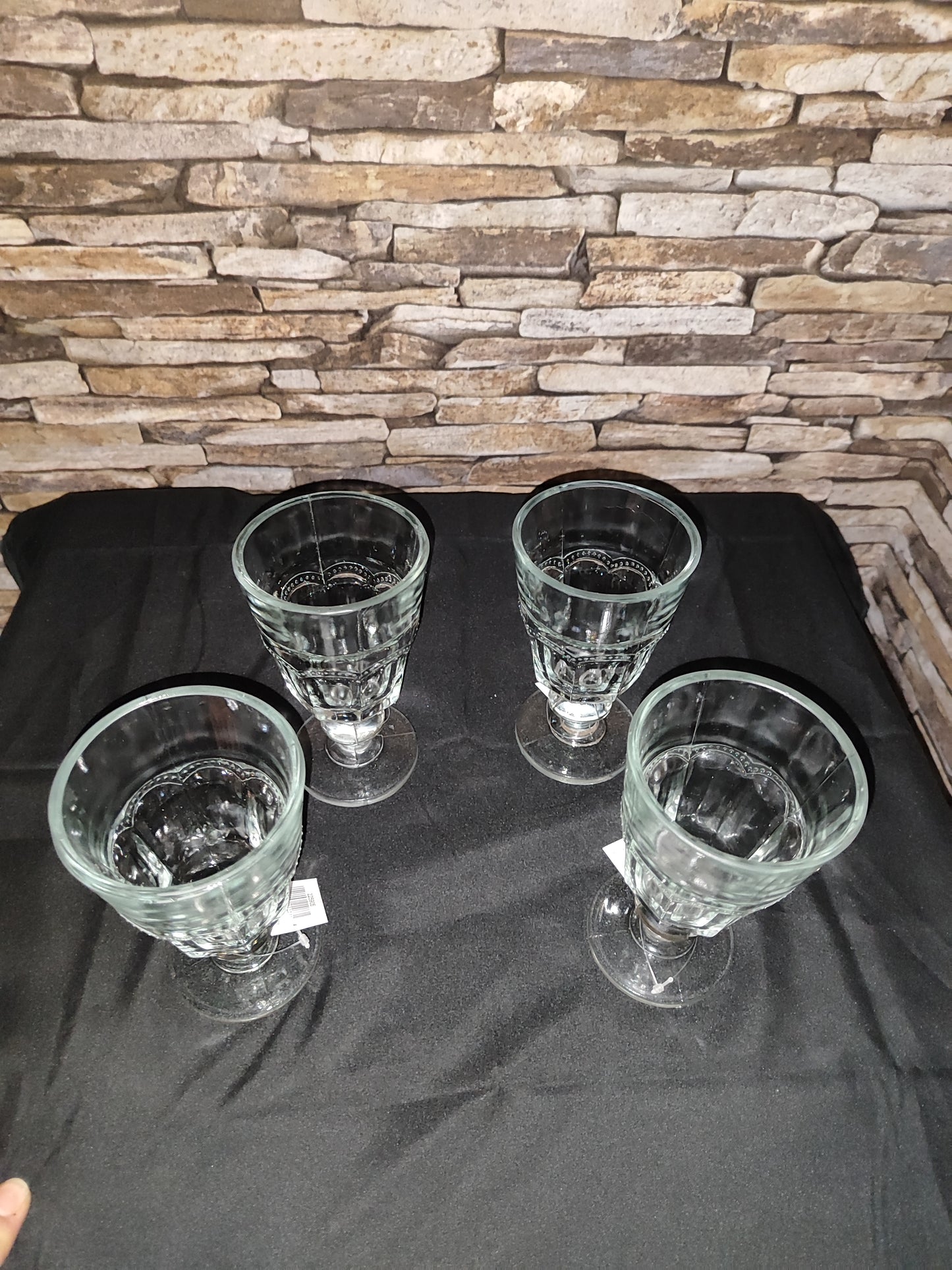 4er Gläser für Eis, Wein, Wasser/ oder anderweitig verwendbar/Dekoration/massiv ca. 15 cm