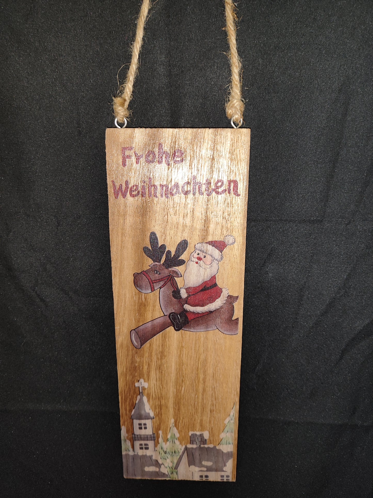 2er Set Holztafel/Frohe Weihnachten/ zum hinhängen/Set/ Schilder