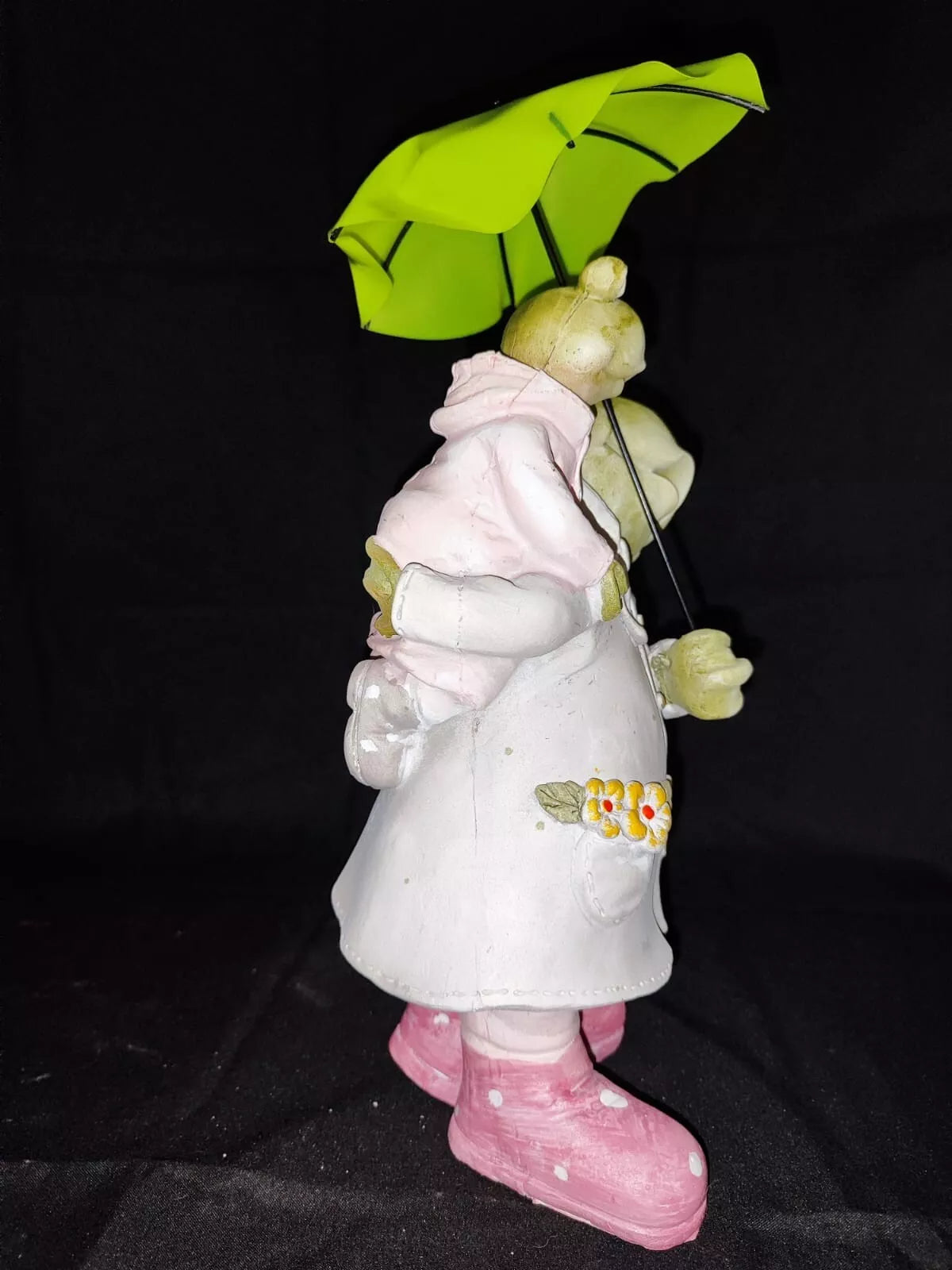 Mama Frosch Gerda mit Kind Frieda/ Regenschirm/Poly