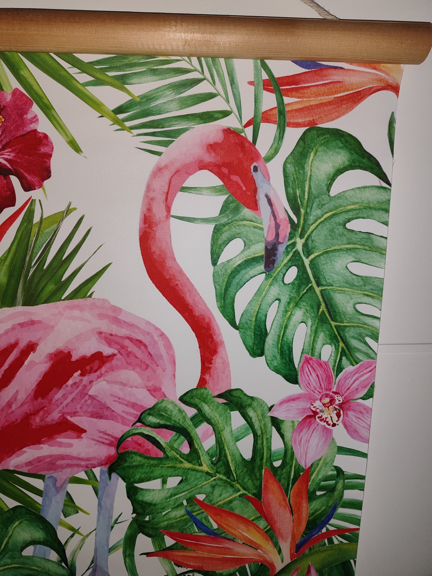 Stoff-Banner Flamingo/ zum Hinhängen/ Banner/Bild 60 cm