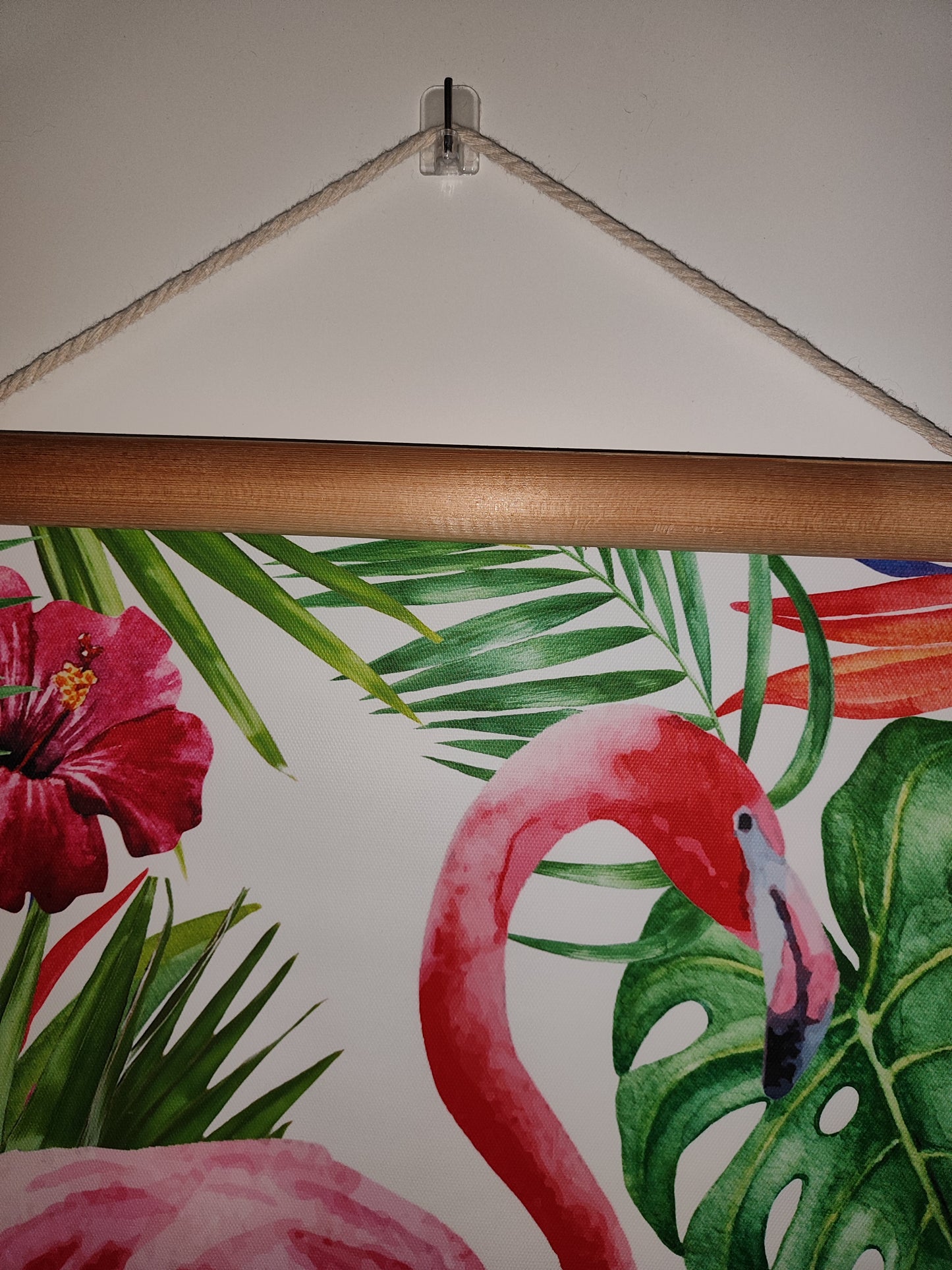 Stoff-Banner Flamingo/ zum Hinhängen/ Banner/Bild 60 cm