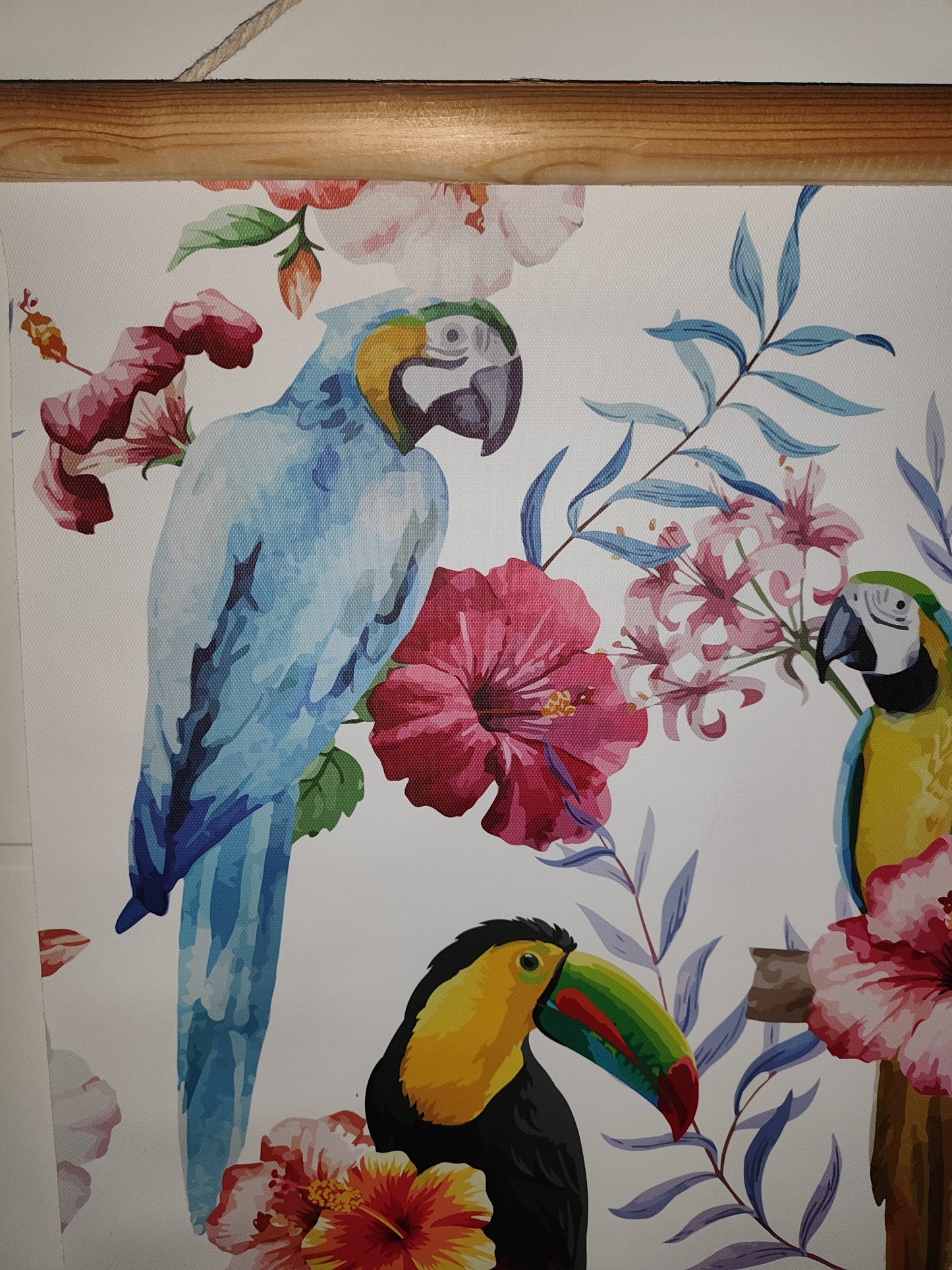 Stoff-Banner Papagei/ zum Hinhängen/ Banner/Bild ca. 60cm