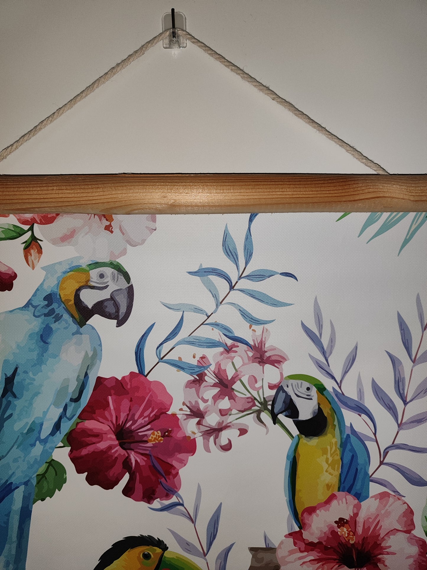 Stoff-Banner Papagei/ zum Hinhängen/ Banner/Bild ca. 60cm