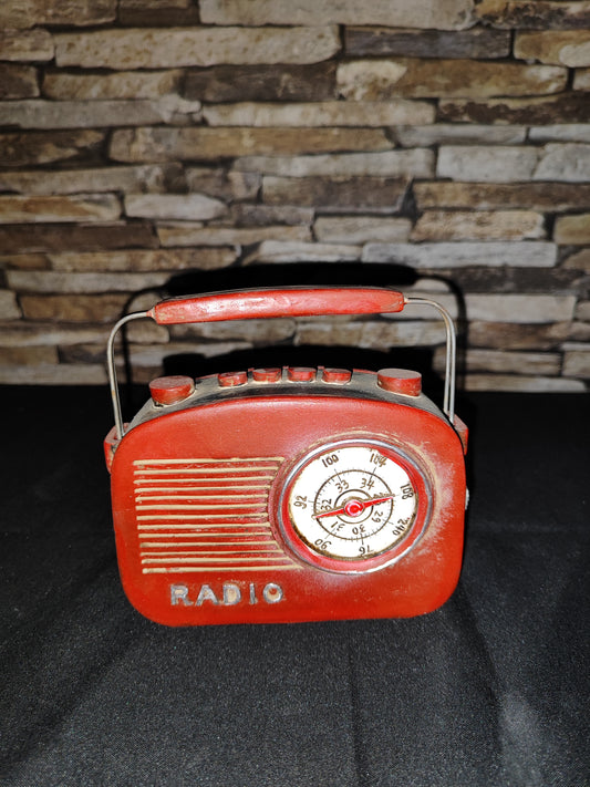 Retro Poly-Radio/ Radio/ Dekoration/ Retro/ Antiklook ca. 13x13 cm