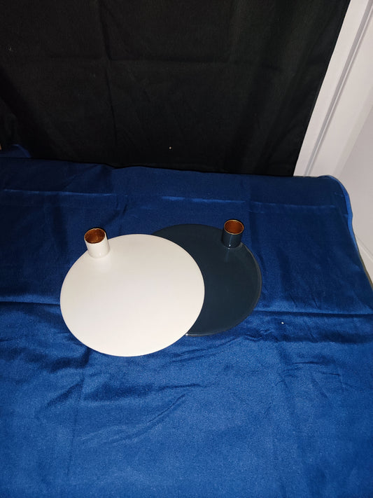 2er Set Kerzenhalter rund7massiv,Metall,
