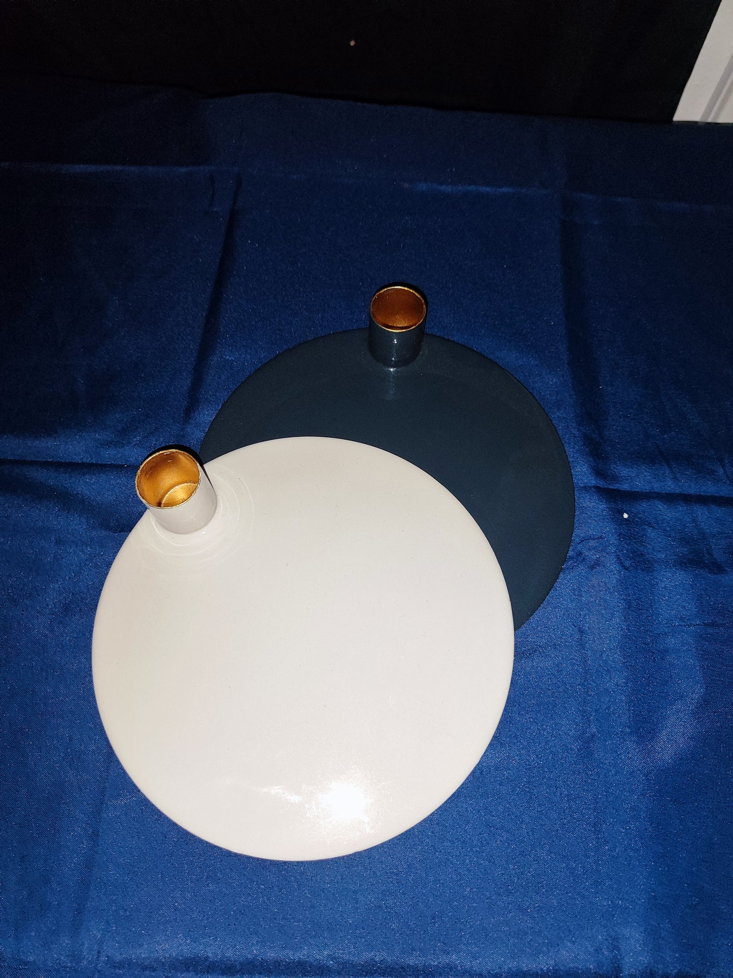2er Set Kerzenhalter rund7massiv,Metall,